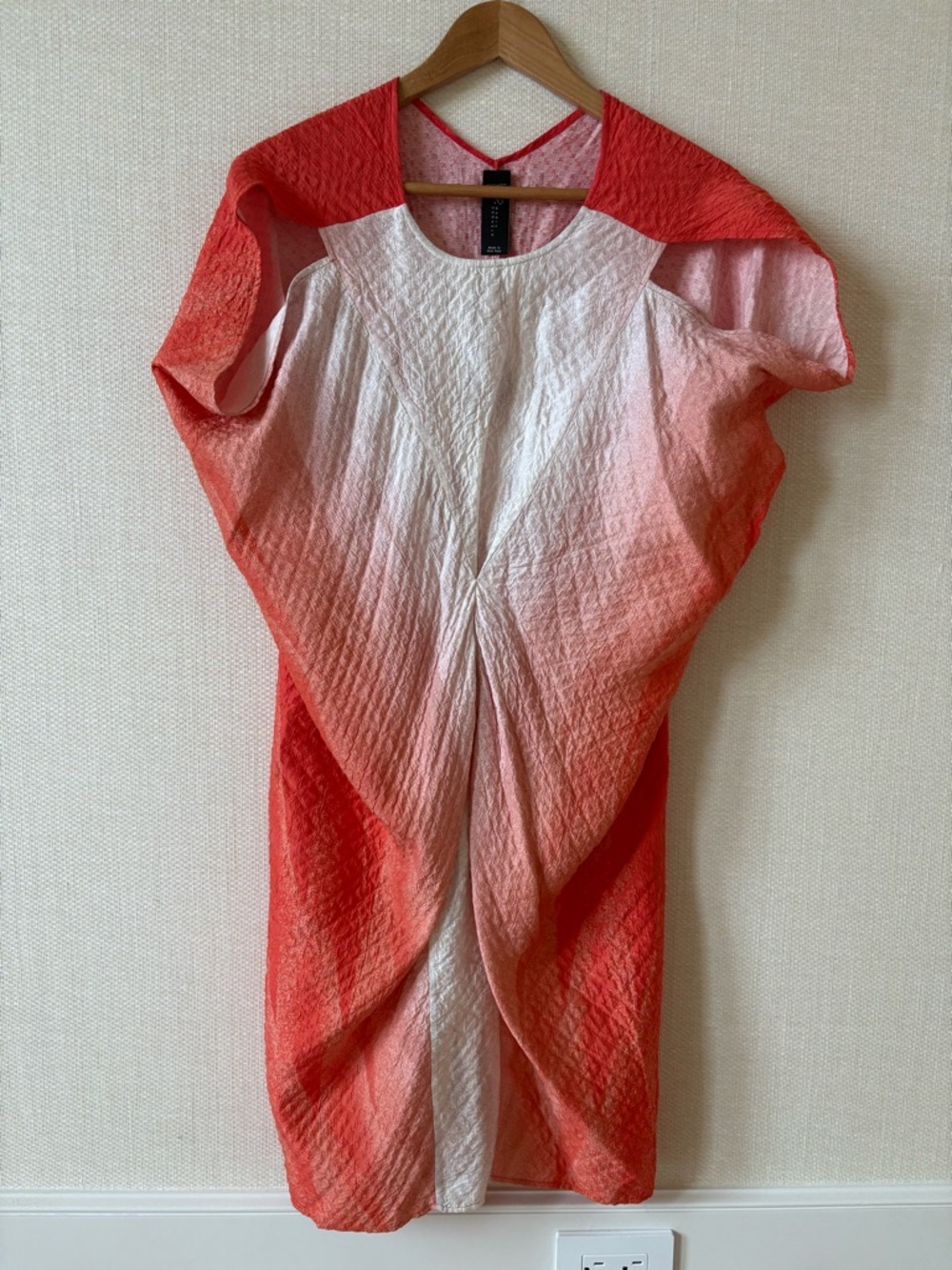 Early Zero + Maria Cornejo Collectors Red to White Ombre Midi Dress